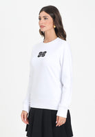 VERSACE JEANS COUTURE Felpa girocollo bianca da donna con logo 79HAIC04CF00C 003 VERSACE JEANS COUTURE 