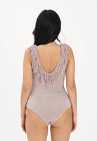 SIMONA CORSELLINI Body in maglia rosa da donna con frange P26CPBDO0101 V0697 SIMONA CORSELLINI 