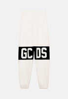 GCDS Pantalone sportivo panna per bambino e bambina con stampa logo B2KU3017BA2 15 GCDS 