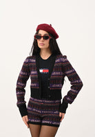 TOMMY JEANS Cardigan corto nero da donna con motivo Fair Isle DW0DW21691BDS  TOMMY JEANS 