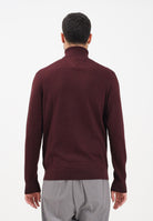 TOMMY HILFIGHER Maglioncino a collo alto bordeaux da uomo MW0MW28048XIH . TOMMY HILFIGER 