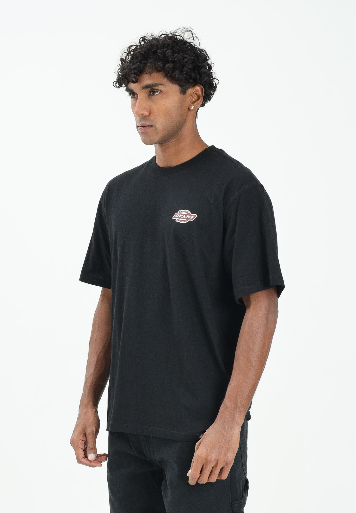 DICKIES GRAYSVILLE t-shirt a manica corta da uomo nera con stampa ed illustrazione sul retro DK0A87QQBLK1  DIckies 