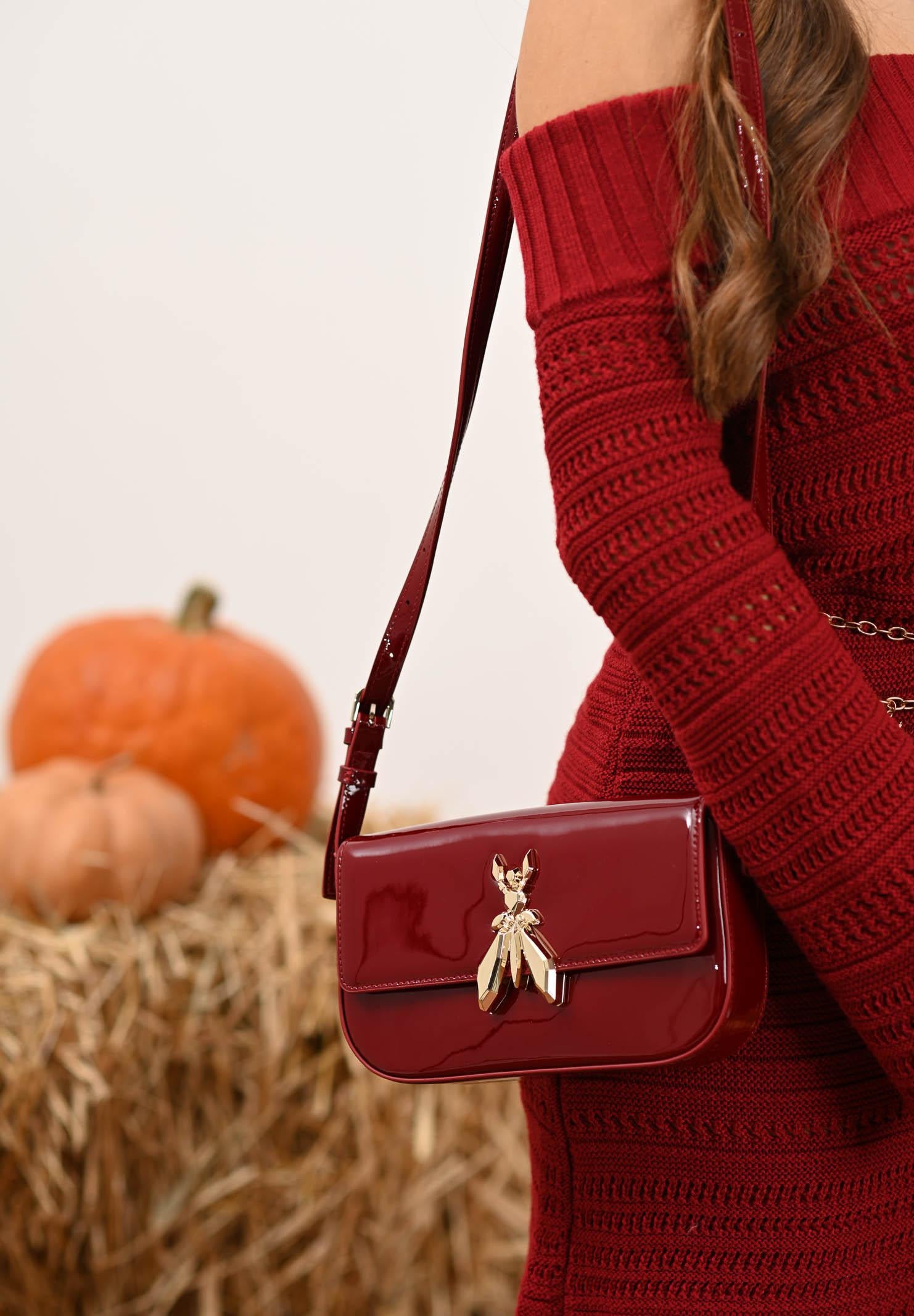 PATRIZIA PEPE Borsa a tracolla "ESSENTIAL" Fly rossa da donna 8B0231L125 R398 PATRIZIA PEPE 