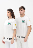 BARROW T-shirt a manica corta bianca per uomo e donna con grafica S5BWUATH060 002 BARROW 