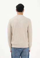 TOMMY JEANS Maglioncino girocollo beige da uomo con logo DM0DM21787 ABY TOMMY JEANS 