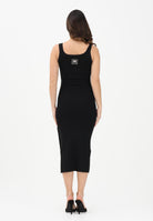 ELISABETTA FRANCHI Abito midi in maglia nero da donna con bande a contrasto AM03S61E2 685 ELISABETTA FRANCHI 