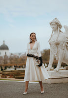 SANTAS Abito midi DOUCEUR avorio da donna PV2603 PA SANTAS 