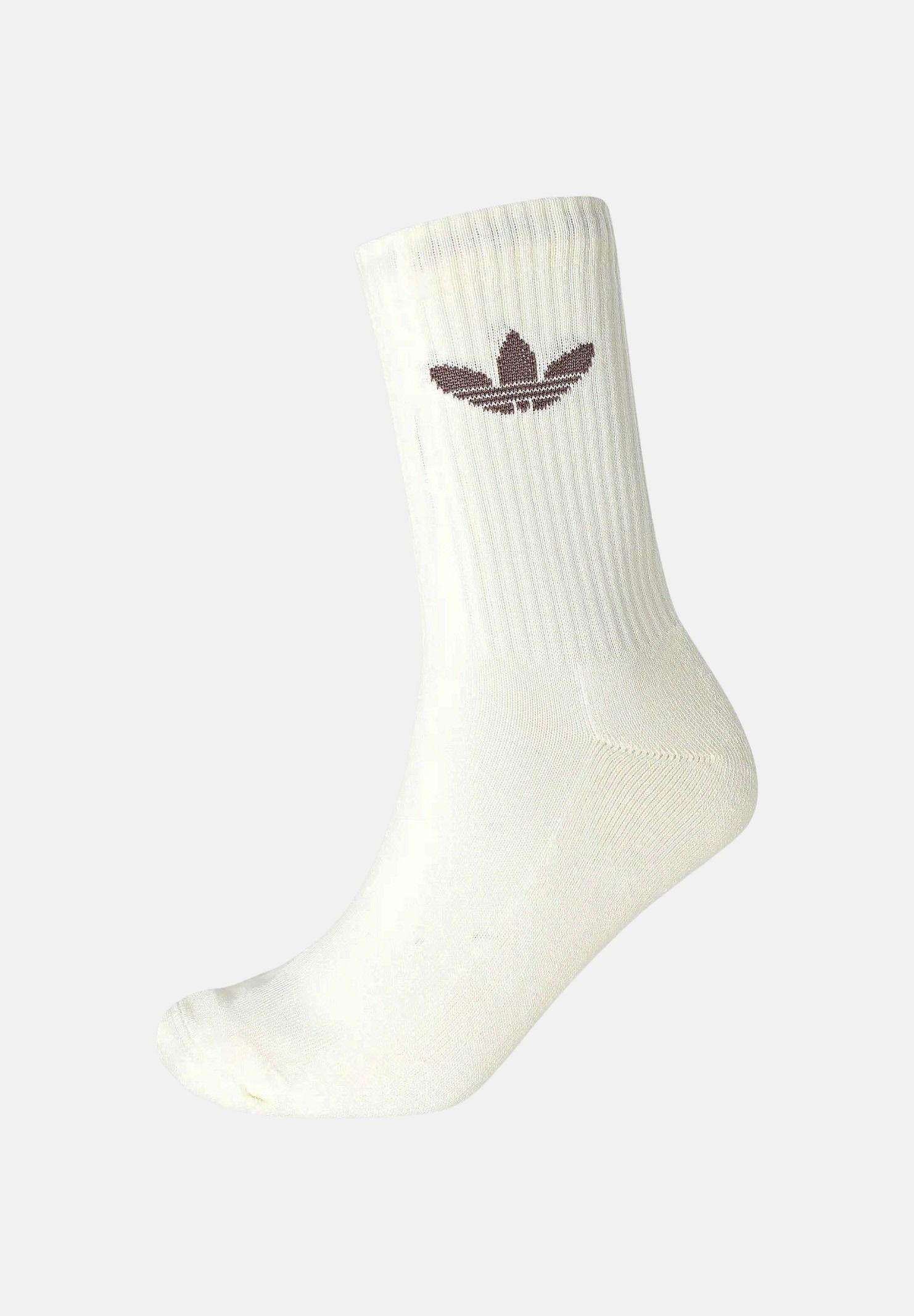 ADIDAS ORIGINALS Calzini (6paia) Trefoil Crew panna, beige e marroni per uomo e donna IT7570 . ADIDAS ORIGINALS 
