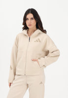 ADIDAS PERFORMANCE Felpa con zip ZNE beige da donna KE4746 . ADIDAS PERFORMANCE 