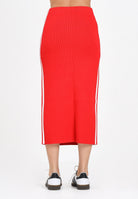 ADIDAS ORIGINALS Gonna midi Adicolor Knit 3-Stripes rossa da donna JW2660  ADIDAS ORIGINALS 