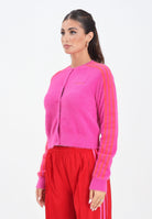 ADIDAS ORIGINALS Cardigan Fluffy Knitted fucsia da donna JW3645  ADIDAS ORIGINALS 