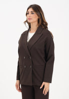 VICOLO Giacca doppiopetto marrone da donna TF0230 MA VICOLO 