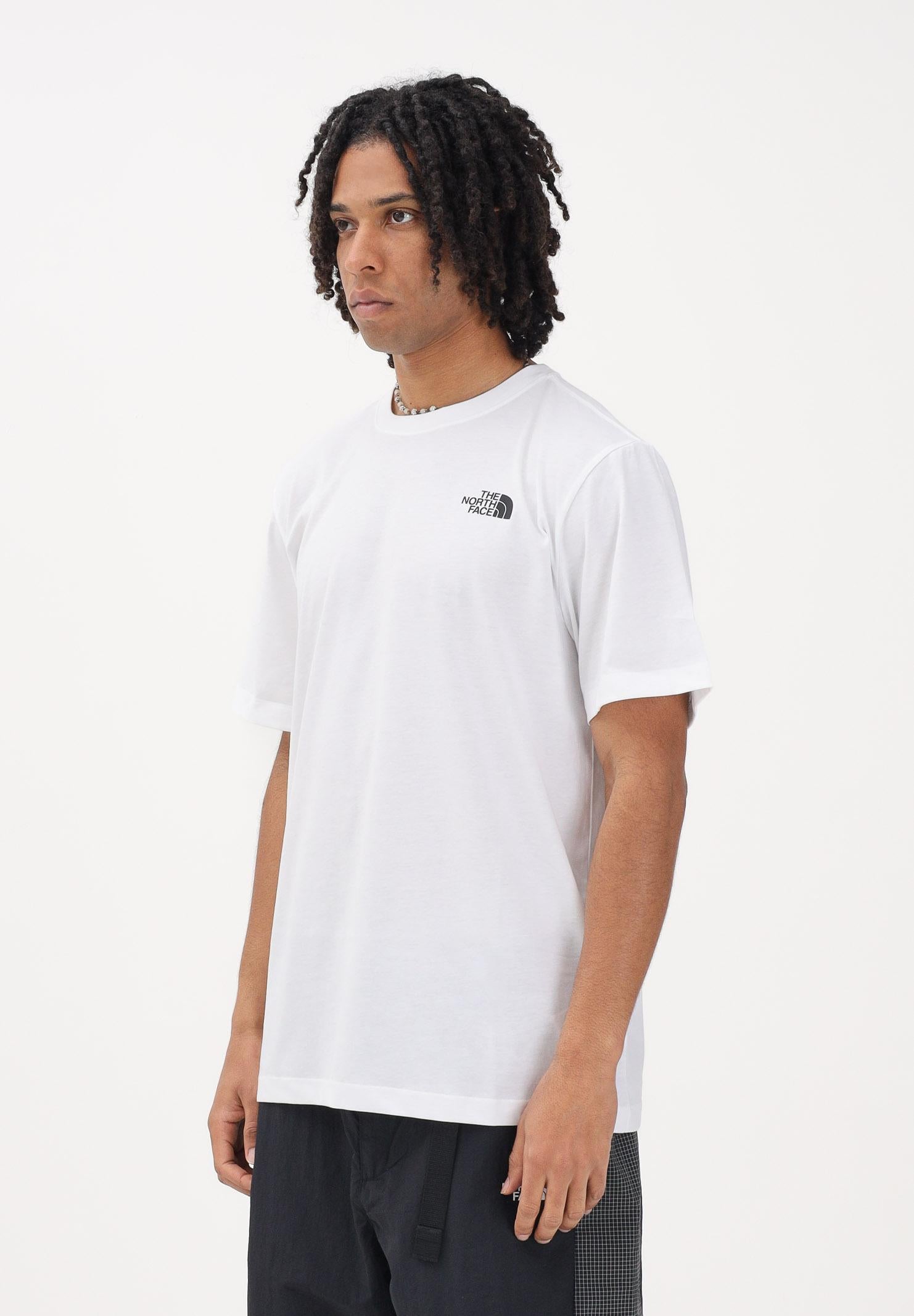 THE NORTH FACE T-shirt a manica corta Mountain Sketch bianca da uomo NF0A8GUZFN41 . THE NORTH FACE 