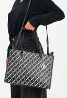ARMANI EXCHANGE Shopper nera da donna con logo all over XW000927AF17155 MC043 ARMANI EXCHANGE 