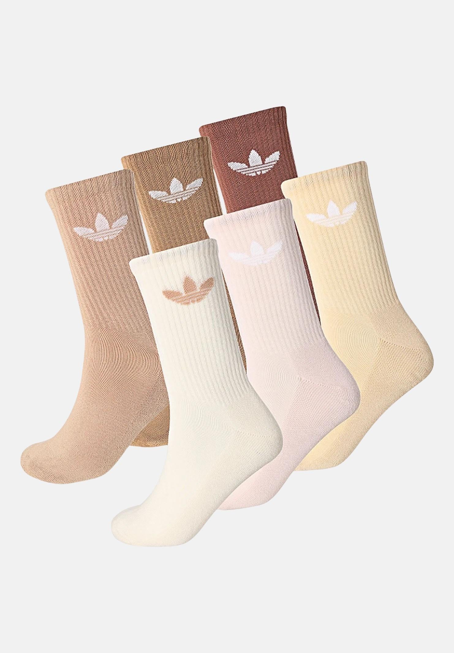 ADIDAS ORIGINALS Calzini Trefoil Cushion Crew (6 paia) nei toni terra per uomo e donna JY2678  ADIDAS ORIGINALS 
