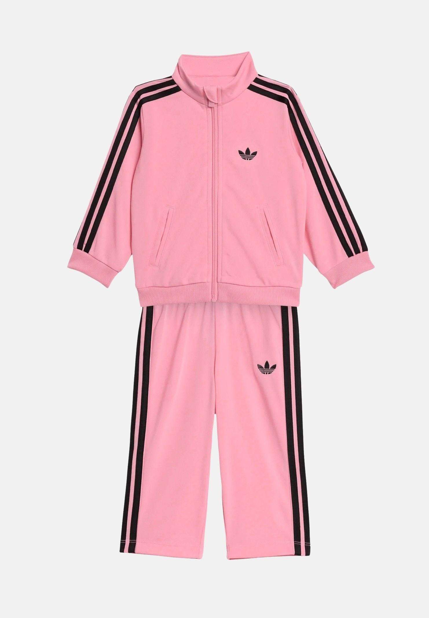 ADIDAS ORIGINALS Tuta FIREBIRD rosa e nera da neonato KD1006 . ADIDAS ORIGINALS 