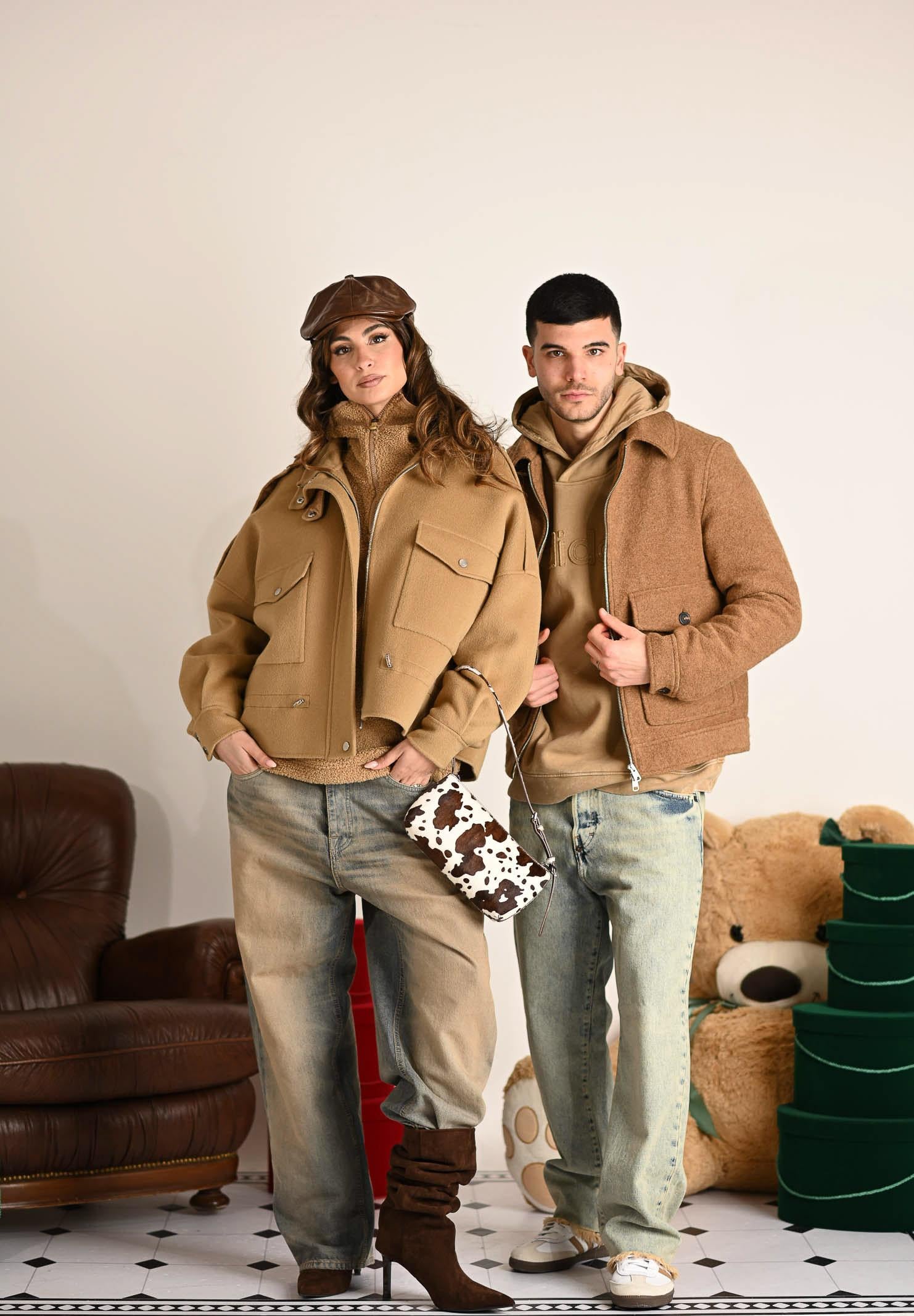 SELECTED HOMME Cappotto corto cammello da uomo 16098263 Chipmunk SELECTED HOMME 