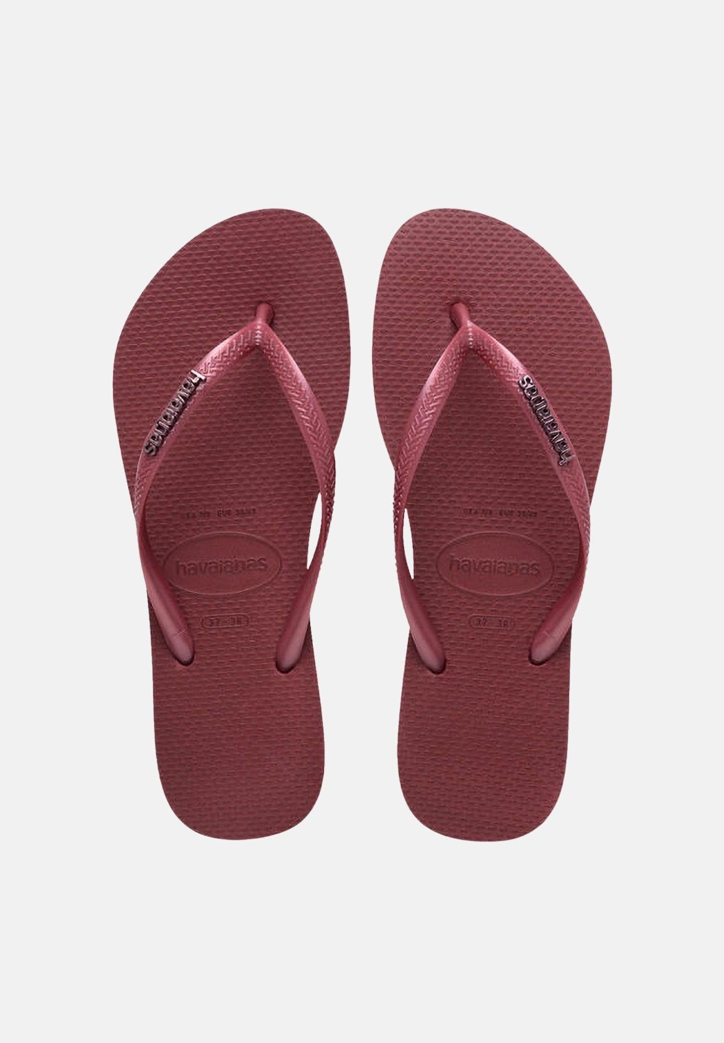 HAVAIANAS Infradito Slim Logo Metallic bordeaux da donna 4119875 9339 HAVAIANAS 
