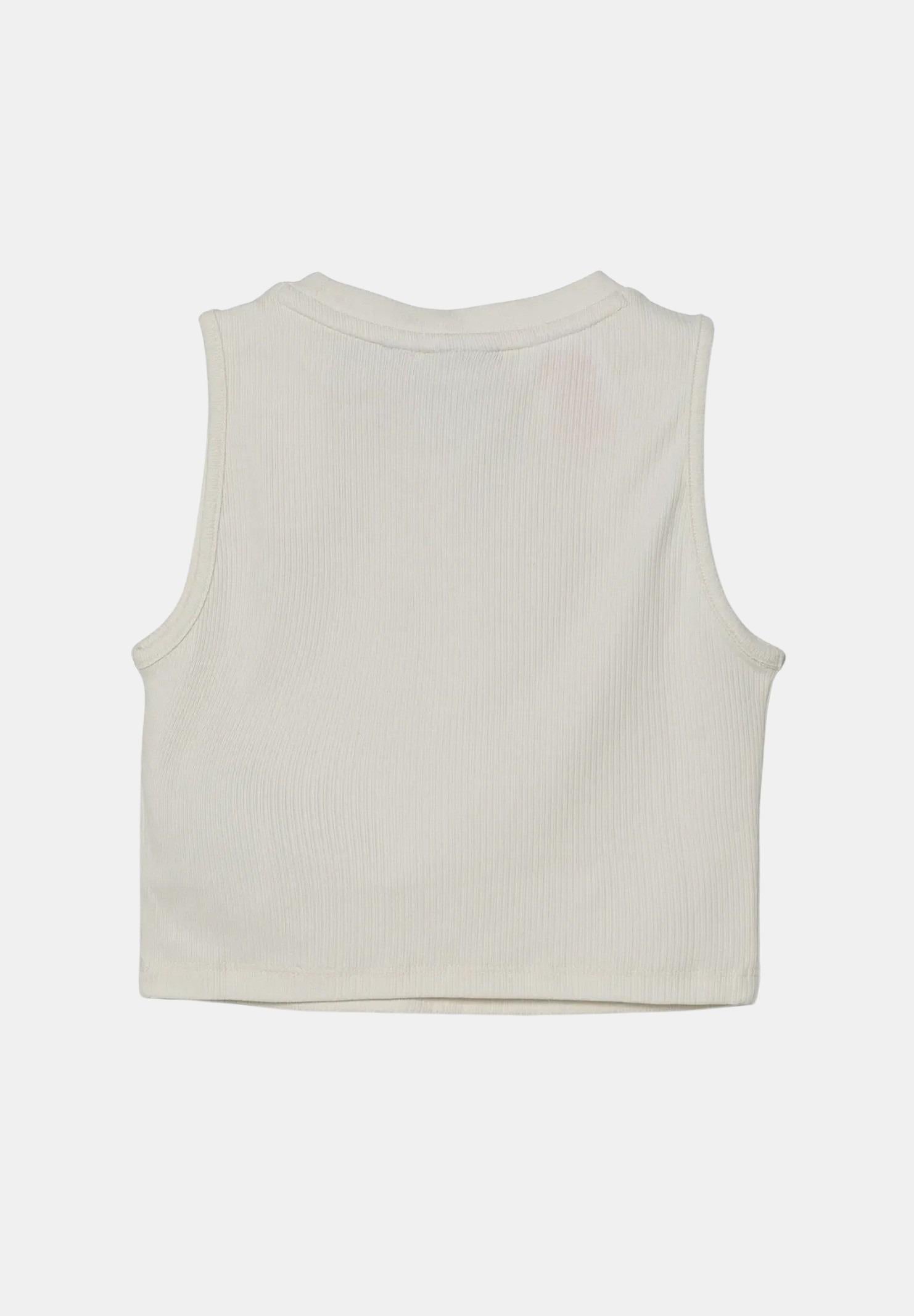 ADIDAS ORIGINALS Top sportivo Ribbed Tank beige da bambina JC8431 . ADIDAS ORIGINALS 
