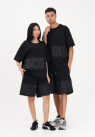 GCDS Shorts sportivo nero per uomo e donna con logo Z0MLQL230F004 999B GCDS 