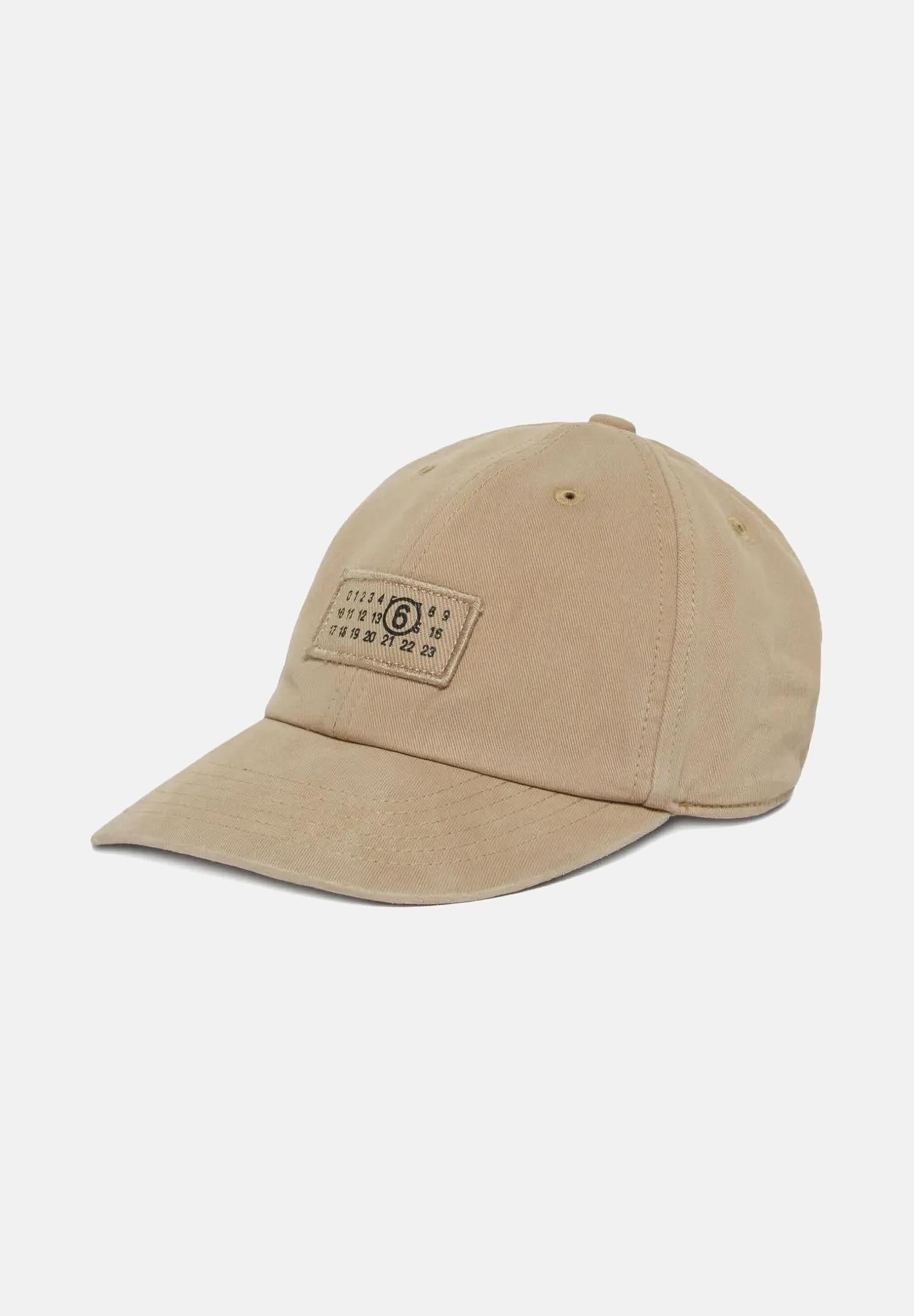 MAISON MARGIELA Cappello con visiera beige per uomo e donna rifinito da logo M61030MM05S M6709 MAISON MARGIELA 