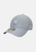 NEW ERA Cappello con visiera 9TWENTY New York Yankees MLB Seersucker blu e bianco per uomo e donna 60667552 . NEW ERA 