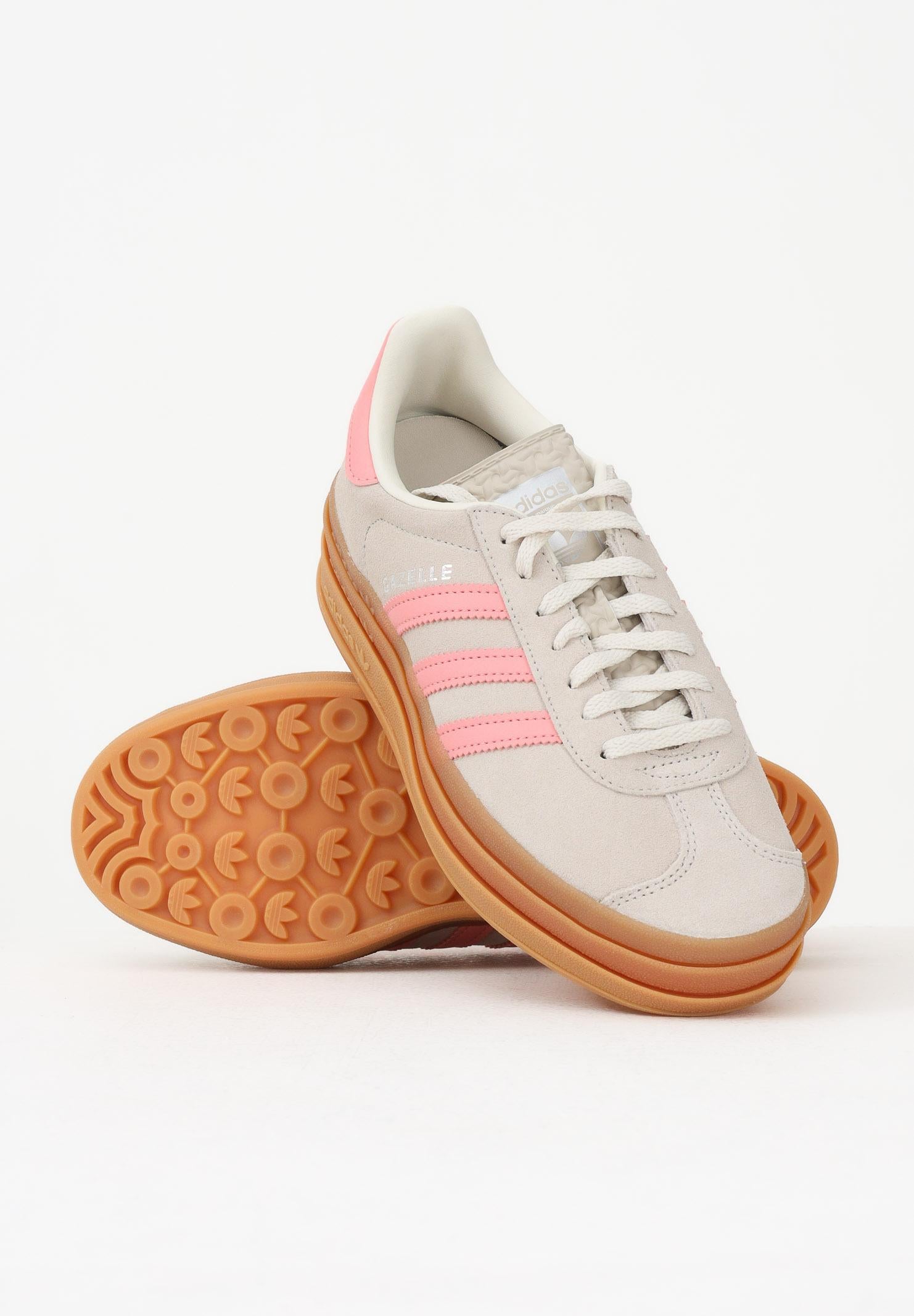 adidas gazelle silver green womens ADIDAS ORIGINALS Gazelle Bold Women's Sneakers in Beige and Pink – Pavidas
