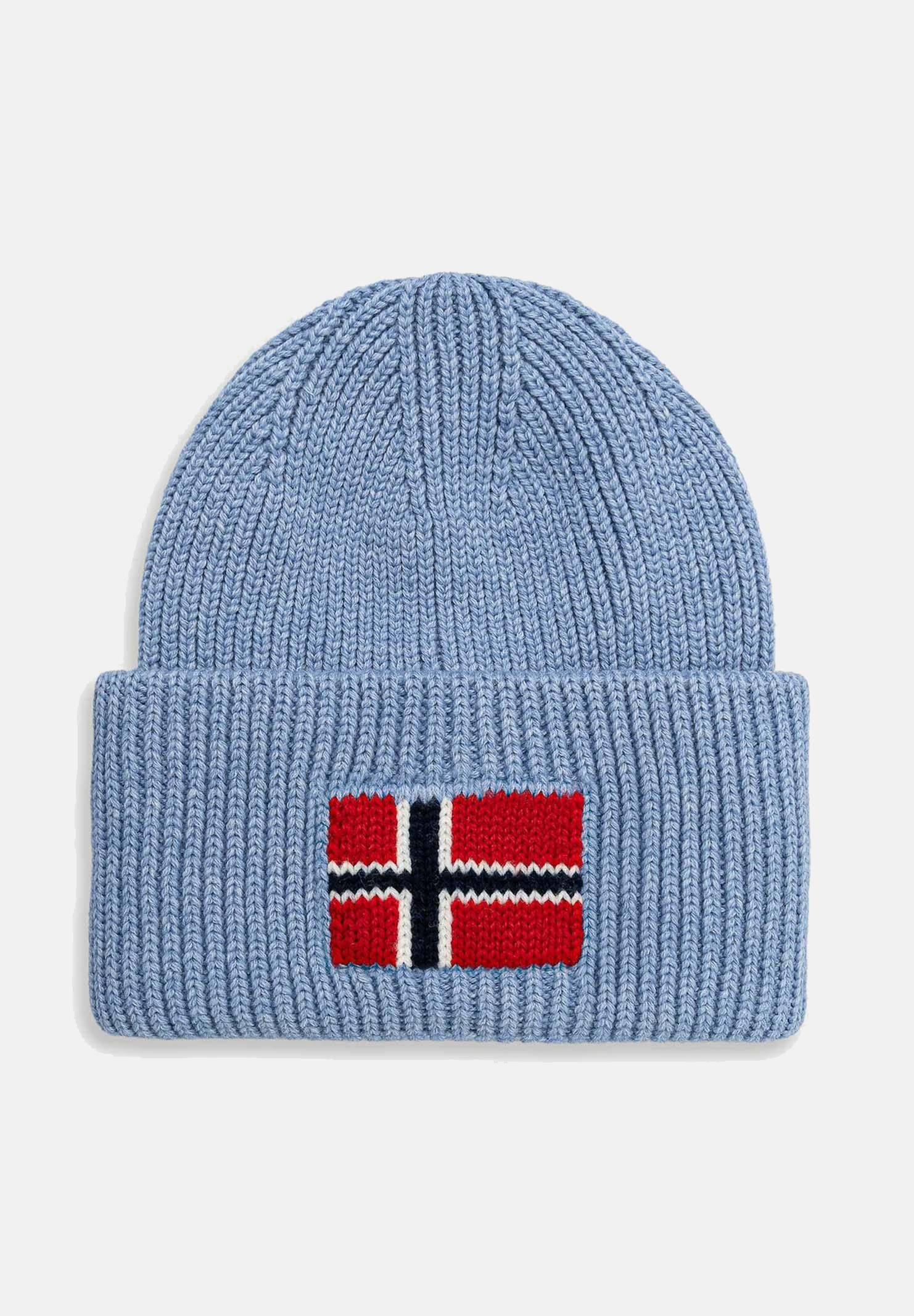 NAPAPIJRI Berretto di lana azzurro per uomo e donna con bandiera NP0A893PI841  NAPAPIJRI 