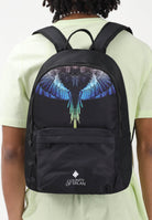 MARCELO BURLON COUNTY OF MILAN Zaino nero per uomo e donna con stampa ali e logo COMAS2603090895 . MARCELO BURLON COUNTY OF MILAN 