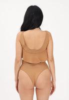 ELISABETTA FRANCHI Body cammello da donna con volant BK86B62E2 AI6 ELISABETTA FRANCHI 