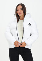 DSQUARED2 Piumino bianco per donna, ragazzi e bambini con logo Maple Leaf DQ3042D0ADY DQ100 DSQUARED2 