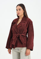 VICOLO Giubbotto in camoscio bordeaux da donna TF0269 FU38 VICOLO 