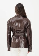 SIMONA CORSELLINI Giubbotto in ecopelle marrone scuro da donna A25CPGB00201 V0746 SIMONA CORSELLINI 