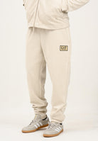 EA7 Pantalone sportivo panna da uomo in tessuto effetto scamosciato 7M000676AF16718 U1086 EA7 