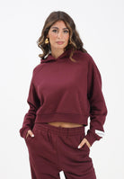 HINNOMINATE Felpa con cappuccio bordeaux da donna rifinita da patch logo HMABW01958 RS02 HINNOMINATE 