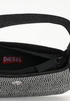 DIESEL Borsa WJULIE in denim nero da donna con strass applicati J02530KXBRM K02 DIESEL 