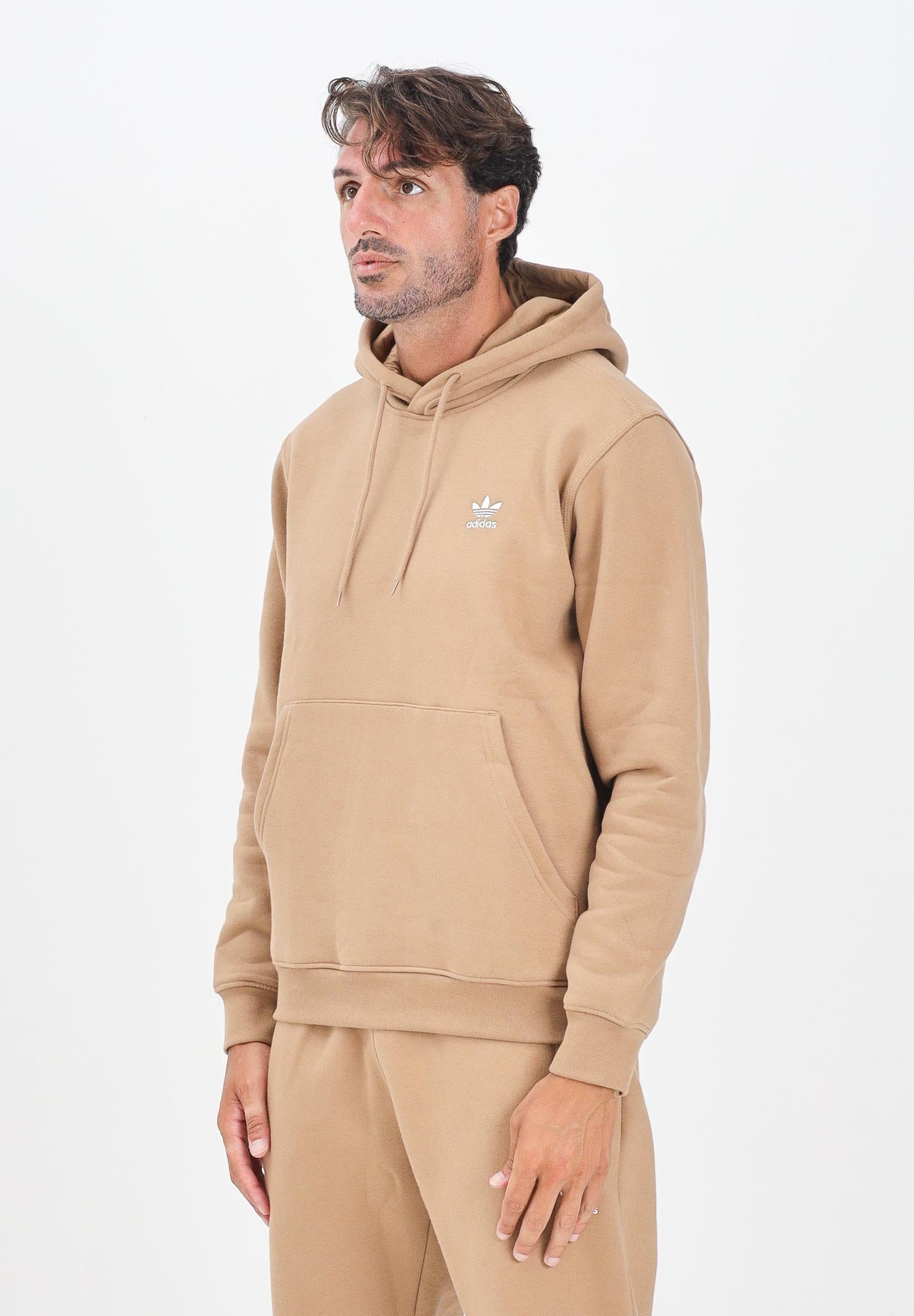 ADIDAS ORIGINALS Felpa con cappuccio Trefoil Essentials beige da uomo JW1064 . ADIDAS ORIGINALS 