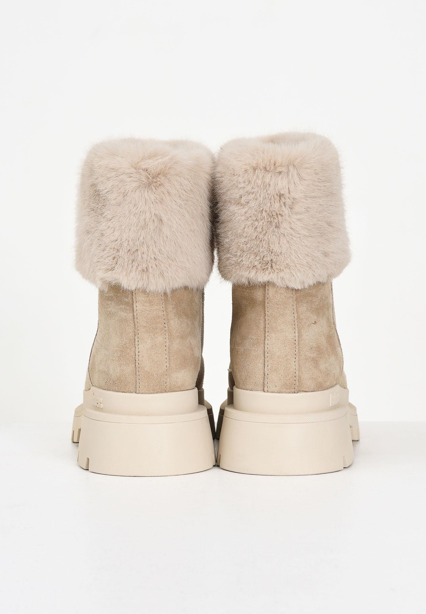 BLAUER Stiali beige da donna con pelliccia e logo F5KIMMEL10SUE BEI BLAUER 