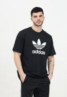 T-shirt a manica corta Adicolor Trefoil nera da uomo IU2364  ADIDAS ORIGINALS 