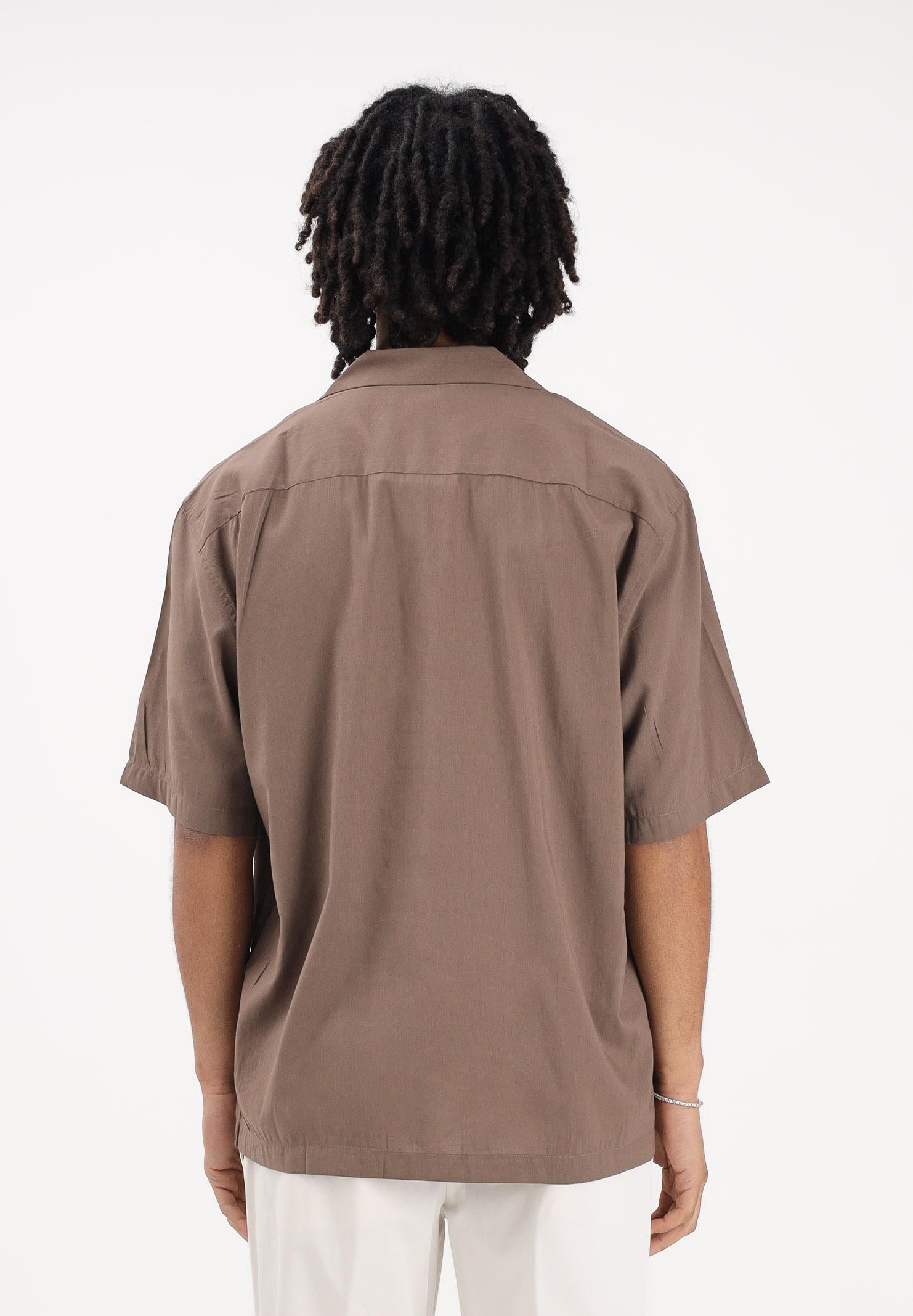 SELECTED HOMME Camicia a manica corta marrone da uomo 16091381 CHCH SELECTED HOMME 
