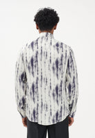 PATRIZIA PEPE Camicia a manica lunga panna da uomo con stampa grafica 5C0310A093 FG82 PATRIZIA PEPE 