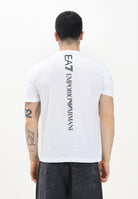 EA7 T-shirt a manica corta bianca da uomo con stampa logo 7M000567AF10375 M0003 EA7 