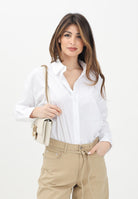 ONLY Camicia a manica lunga bianca da donna con fondo asimmetrico 15343842 BrightWhite ONLY 