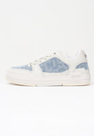 GCDS Sneakers panna per uomo e donna con inserti in denim chiaro GCD1011 460 GCDS 