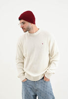 CALVIN KLEIN JEANS Maglioncino girocollo panna da uomo con logo LV04RD314GYAS . CALVIN KLEIN JEANS 