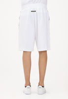 EA7 Shorts sportivo bianco da uomo con bande logate laterali 7M001481AF12660 U0002 EA7 