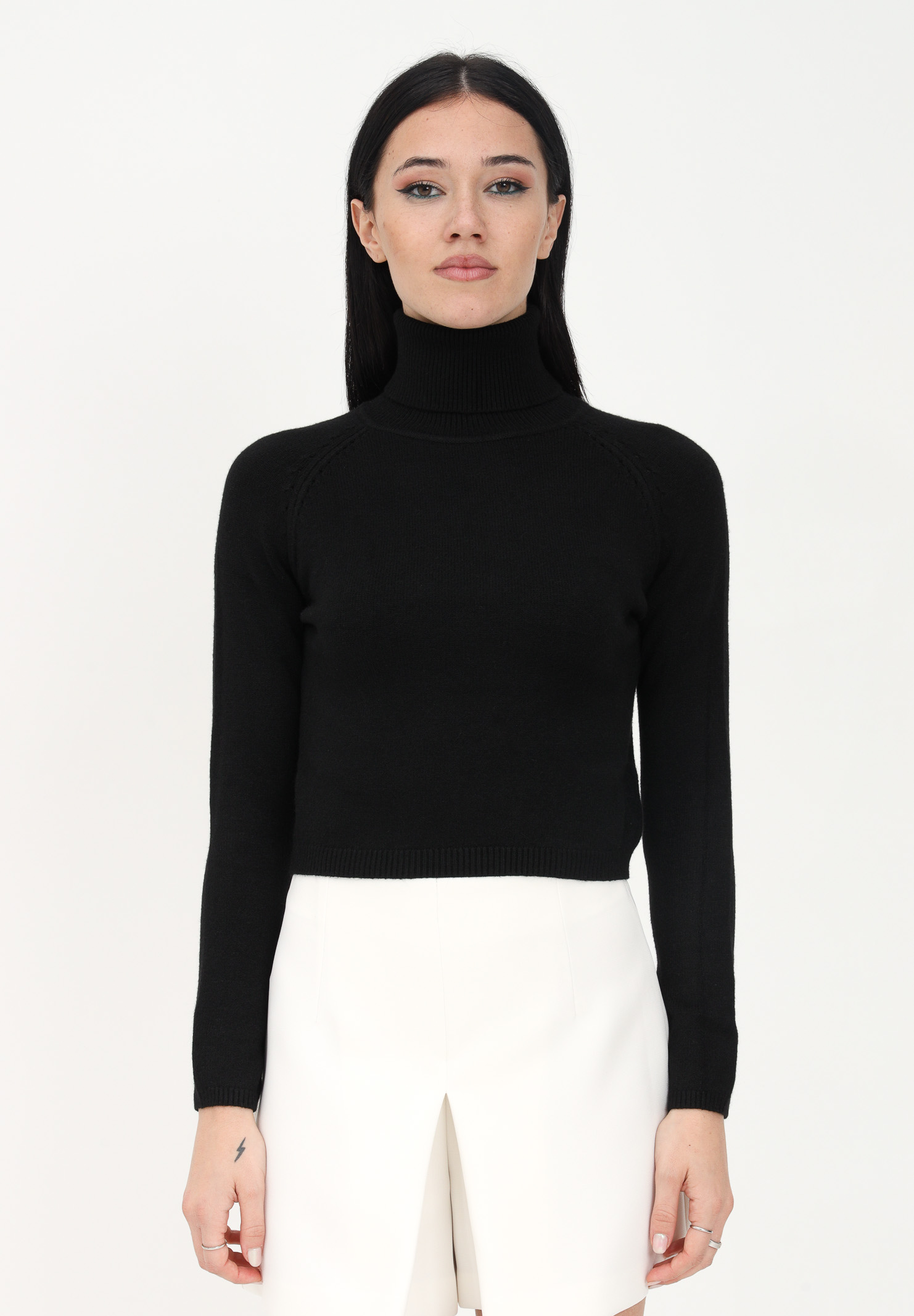 Women's black turtleneck sweater FUTURE ALIVE | FF004NERO