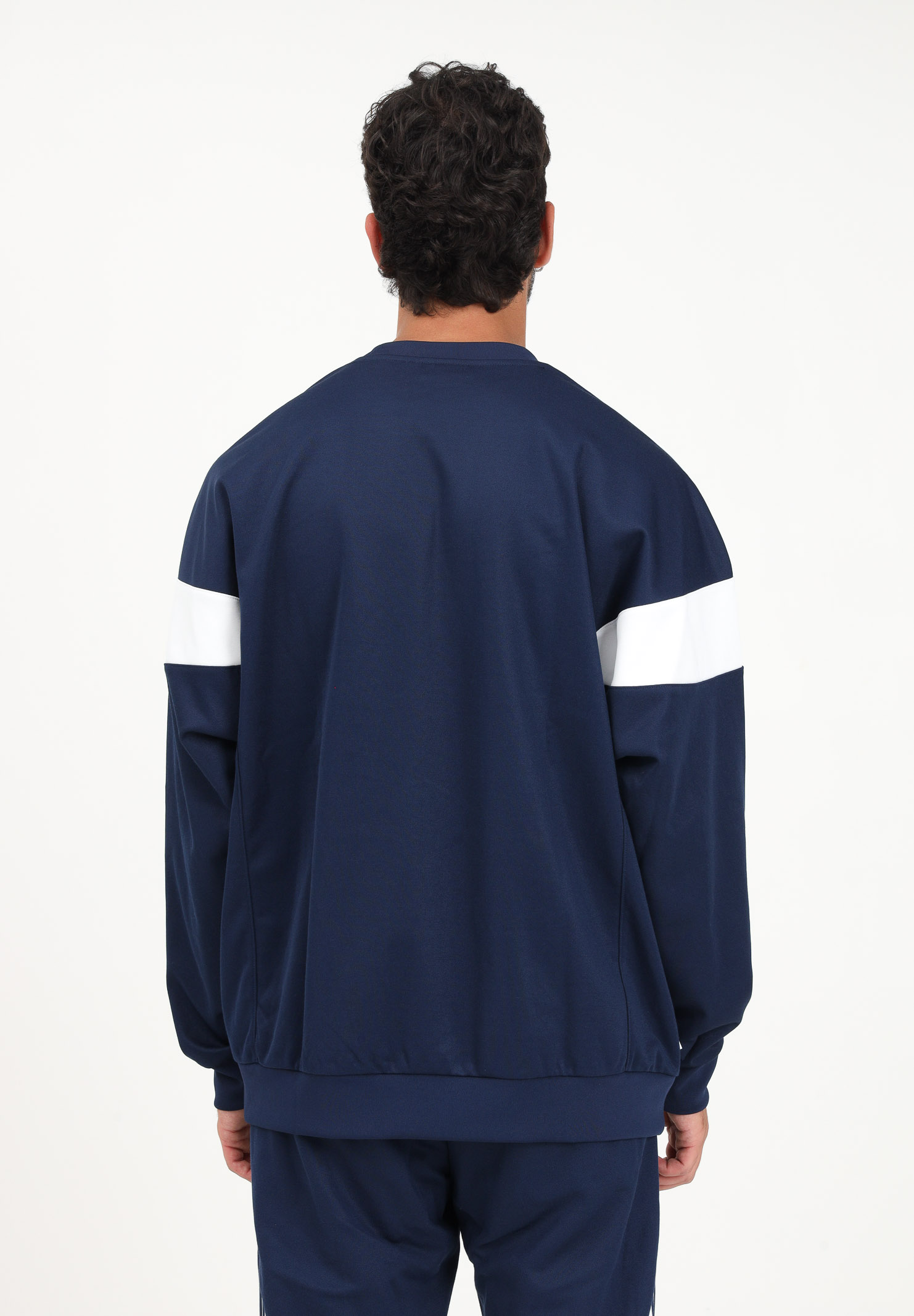 Adicolor Classics Cut Line Crew men's blue sweatshirt ADIDAS ORIGINALS | HN6116.