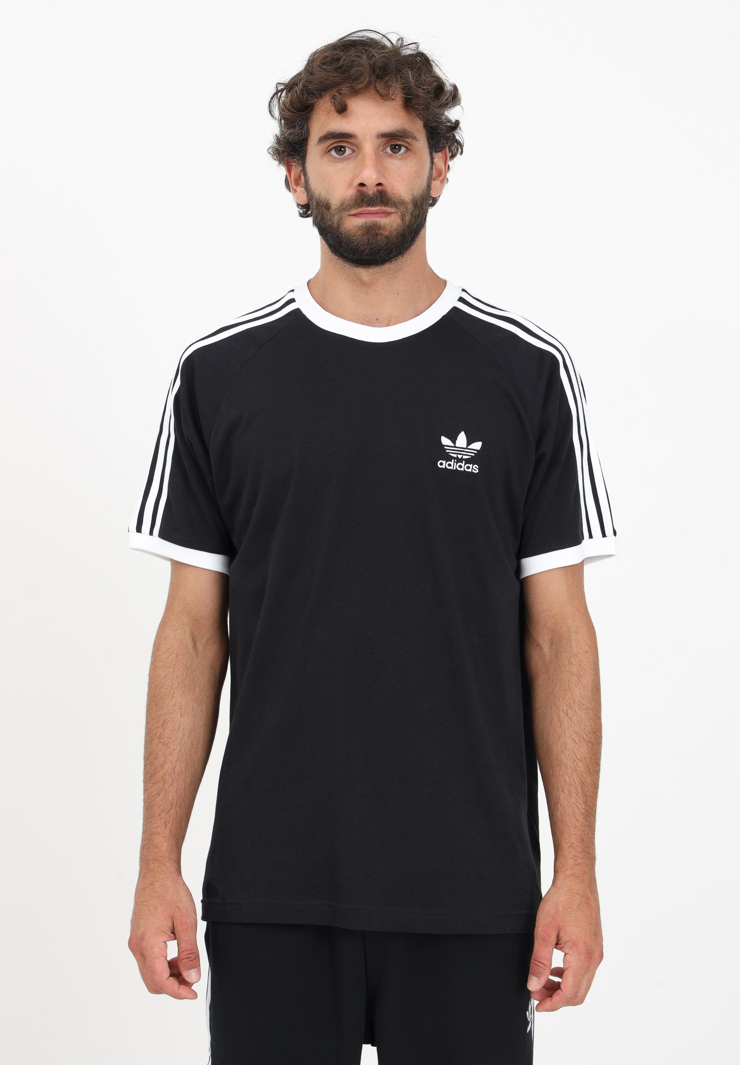 men\'s black Pavidas - t-shirt Classics - Adicolor ADIDAS 3-Stripes ORIGINALS