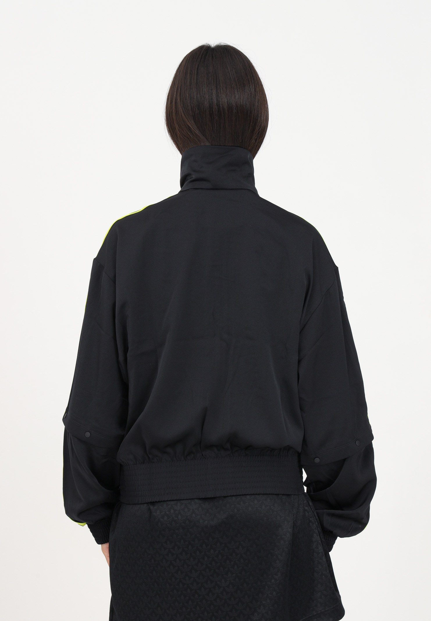 Black zip-up sweatshirt for women ADIDAS ORIGINALS | IJ5015.